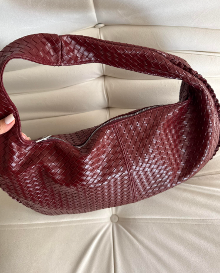 Sac slouchy oval bordeaux