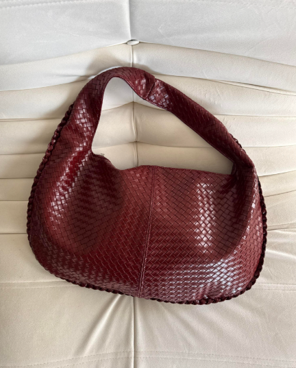 Sac slouchy oval bordeaux