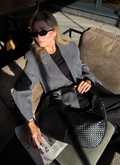 Sac slouchy oval noir