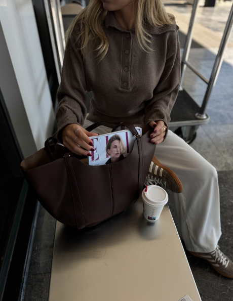 Sac zara marron foncé