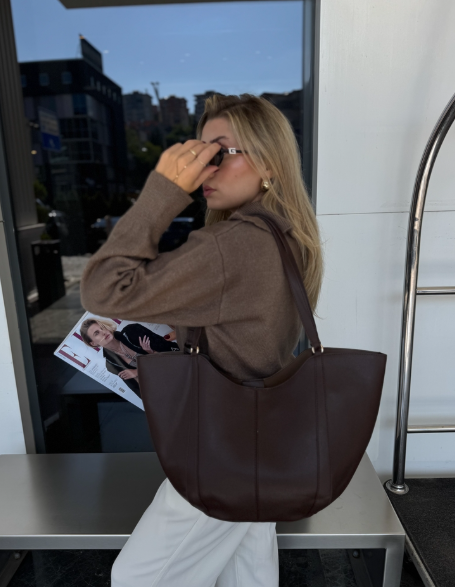 Sac zara marron foncé