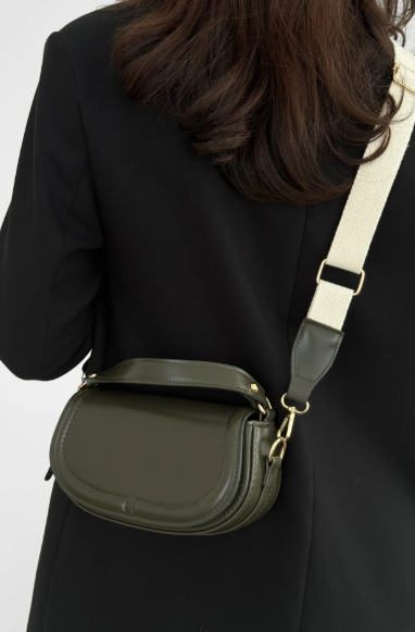 Sac mini Zara vert olive