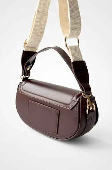 Sac mini Zara marron foncé