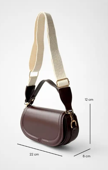 Sac mini Zara marron foncé