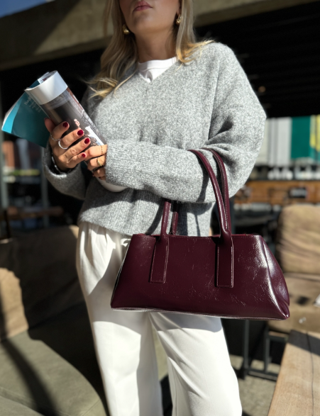sac cuir zoa bordeaux