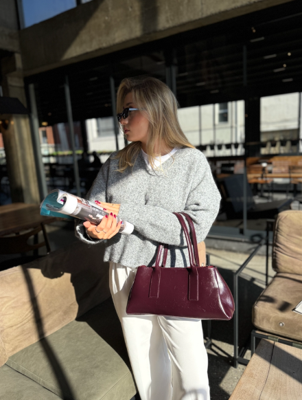 sac cuir zoa bordeaux
