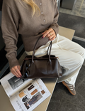 sac cuir zoa  marron foncé