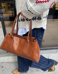 sac cuir zoa  marron camel