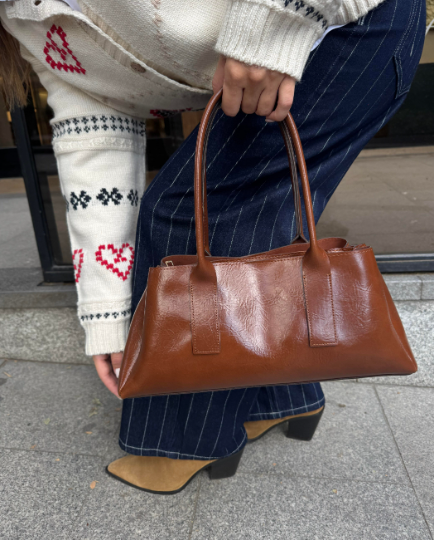 sac cuir zoa  marron camel