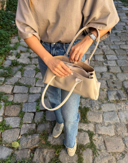 sac cuir zoa cream