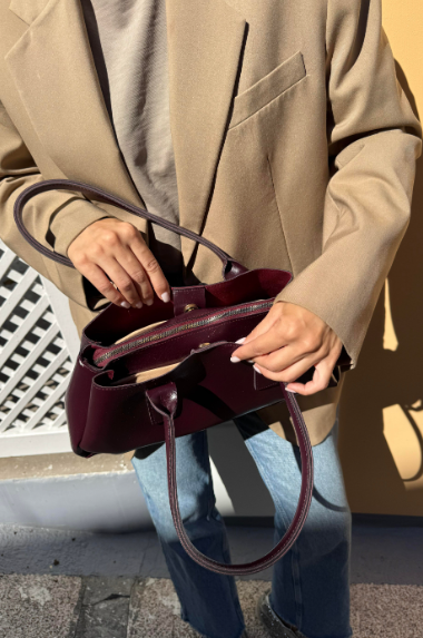 sac cuir zoa bordeaux