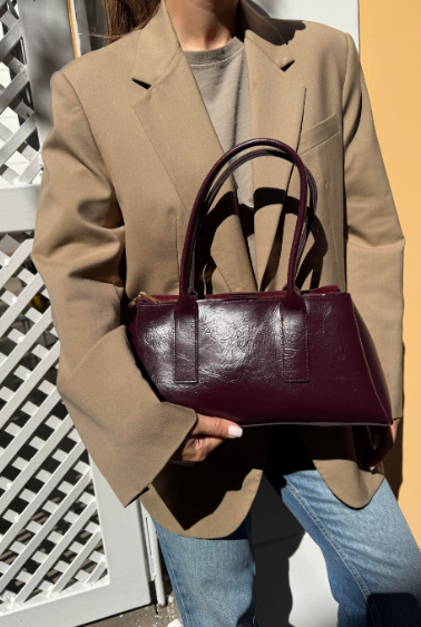 sac cuir zoa bordeaux