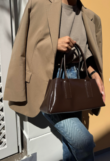 sac cuir zoa  marron foncé