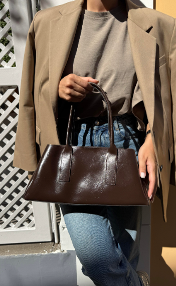 sac cuir zoa  marron foncé
