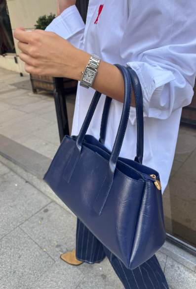 sac cuir zoa bleu