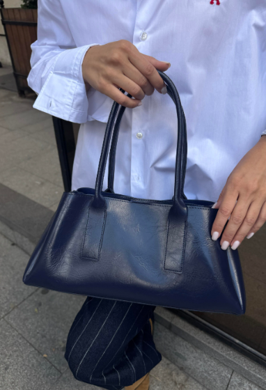 sac cuir zoa bleu