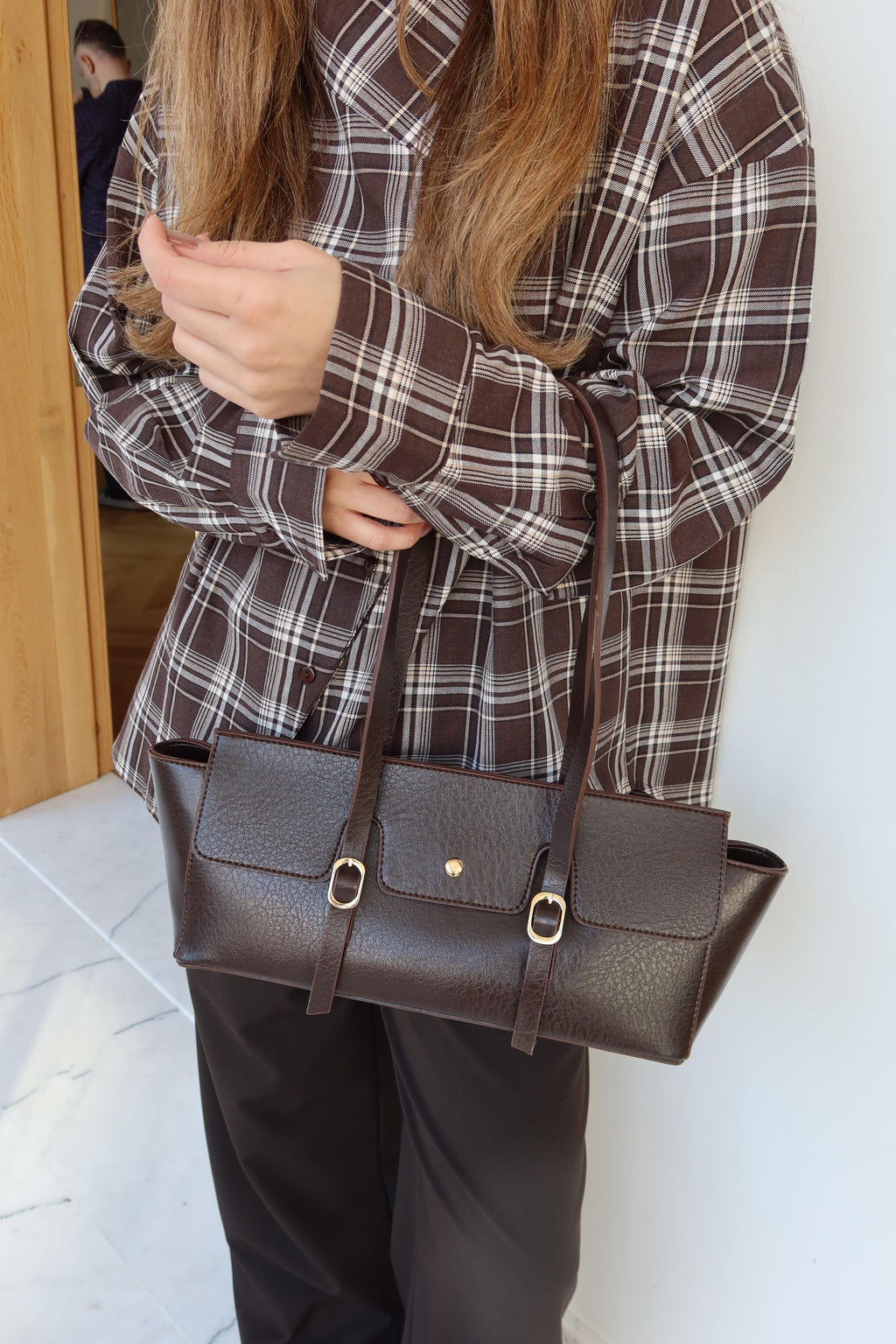 sac reca en marron foncé