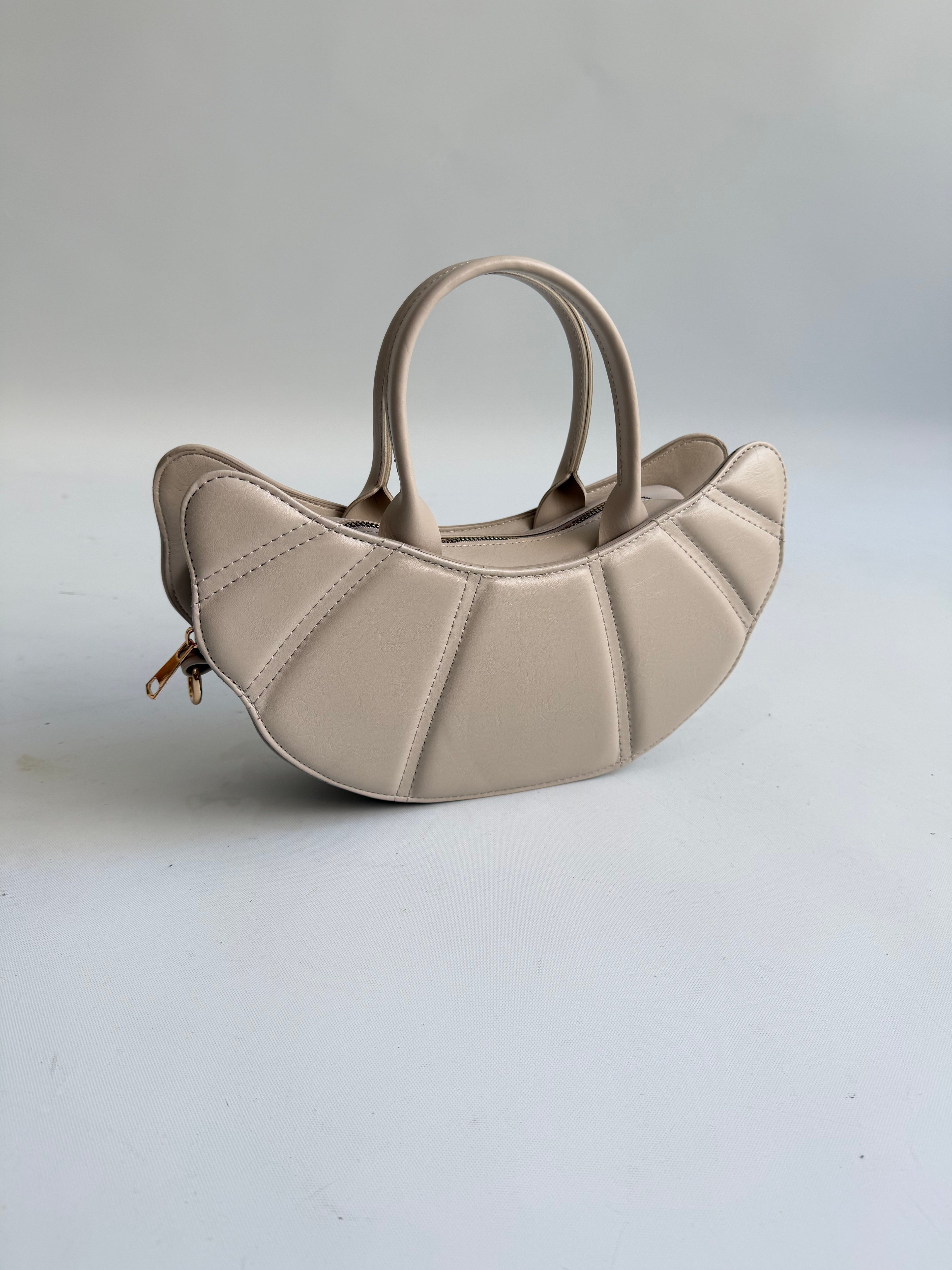 sac Croissant en beige