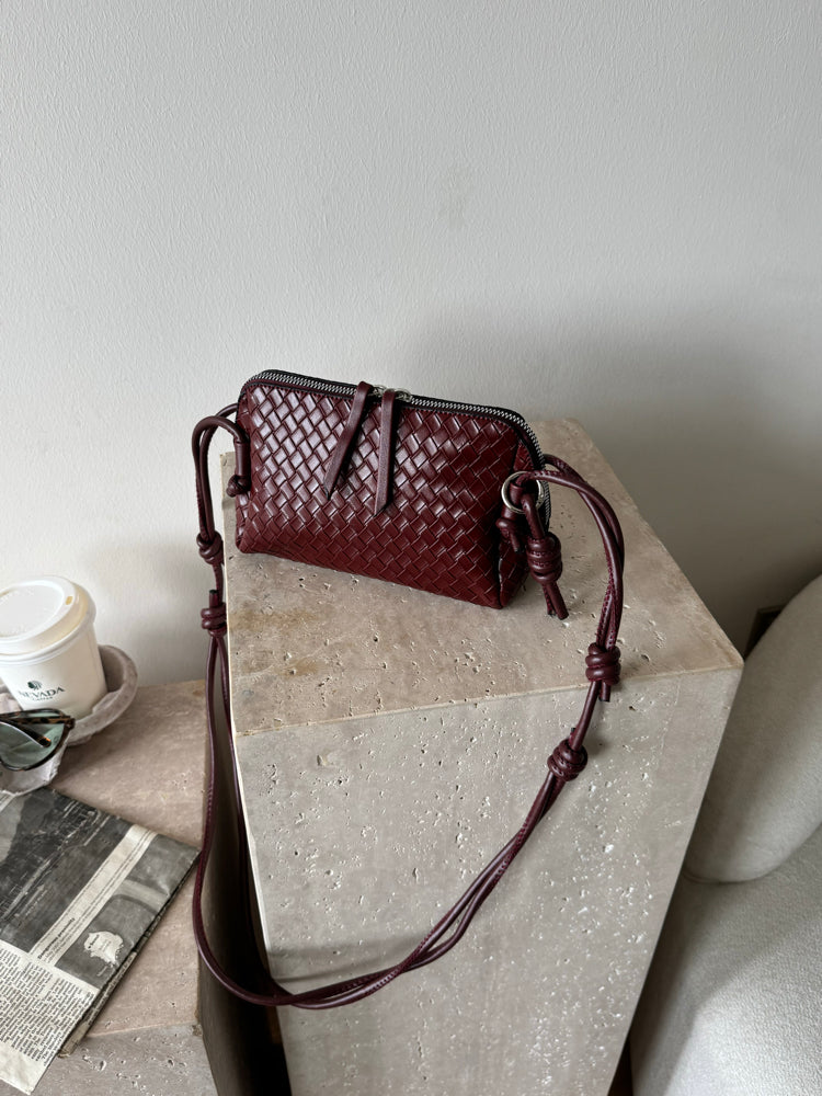 Pochette bottega en bordeaux