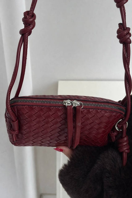 Pochette bottega en bordeaux