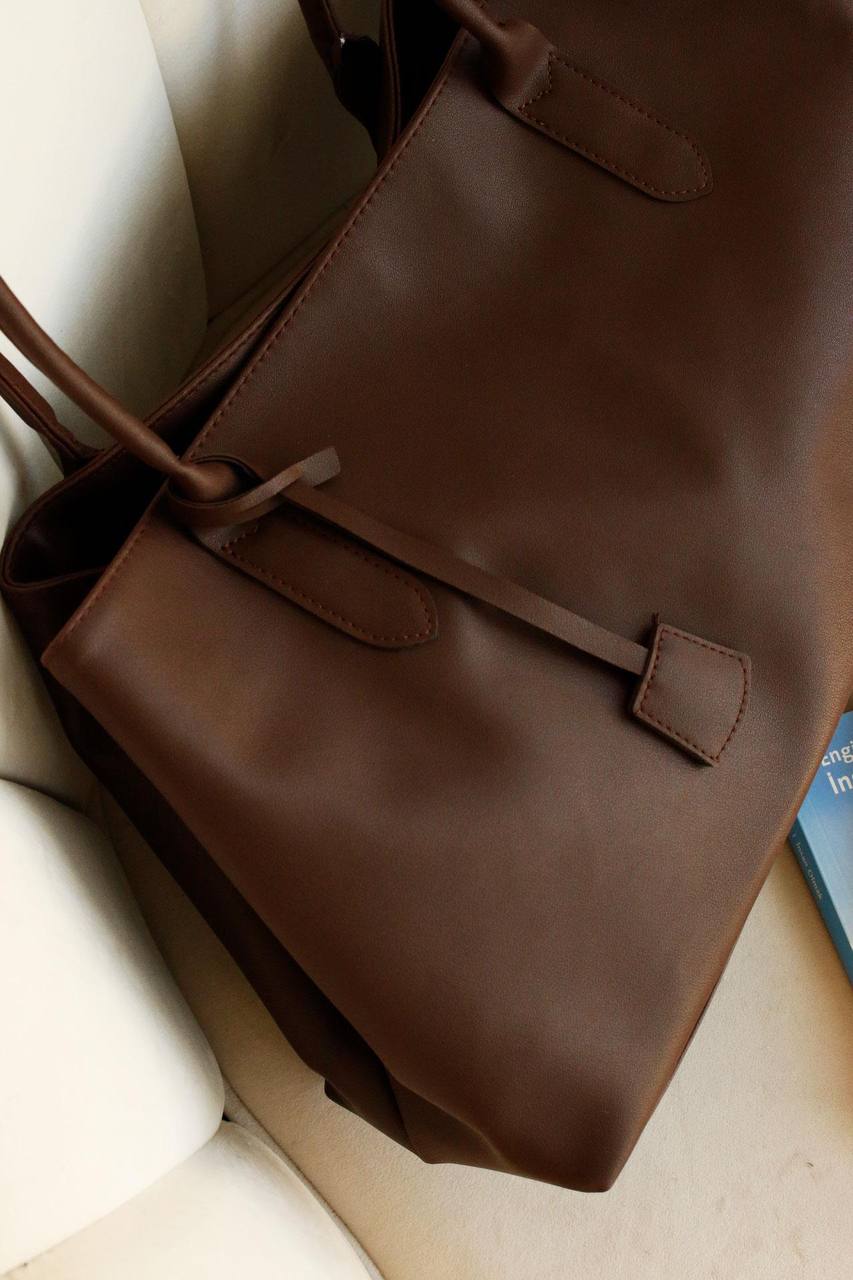 sac en cuir  bella marron foncé