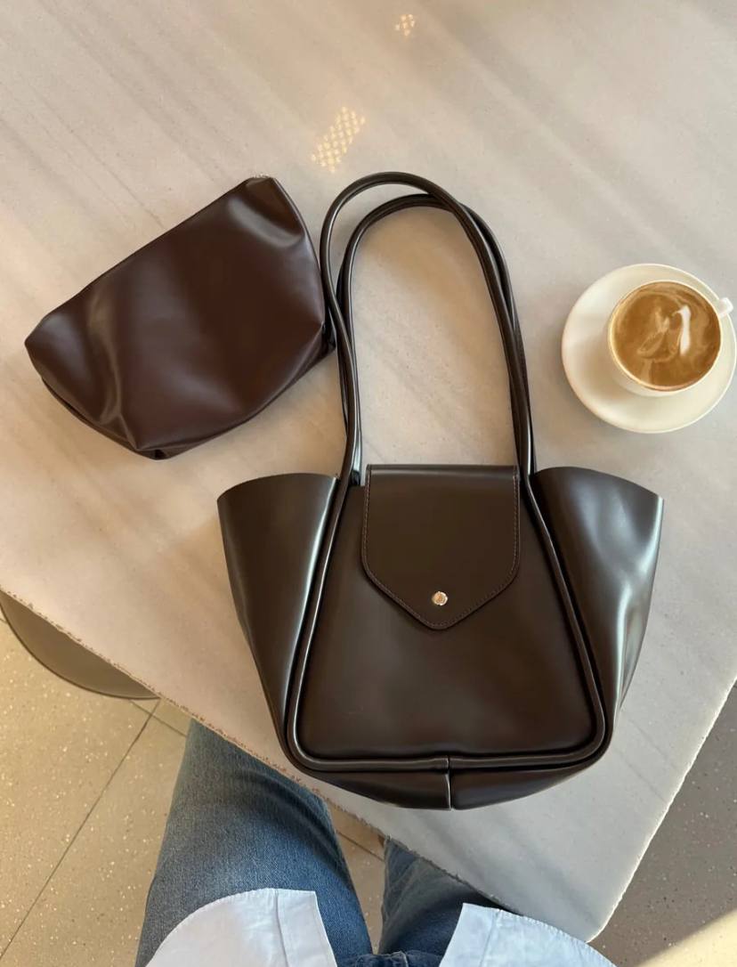 Sac Petre marron +pochette