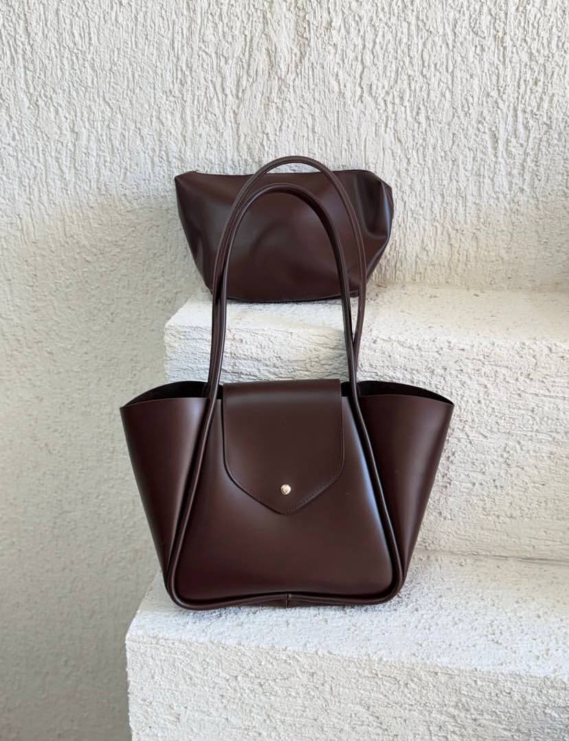 Sac Petre marron +pochette