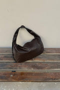 Sac slouchy oval marron foncé
